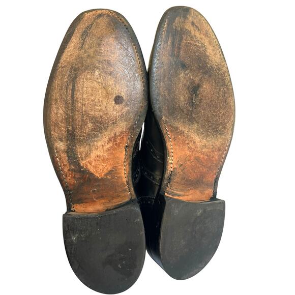 Johnston & Murphy Men’s Black Leather Wingtip Oxford Shoes 8.5 B main image 5
